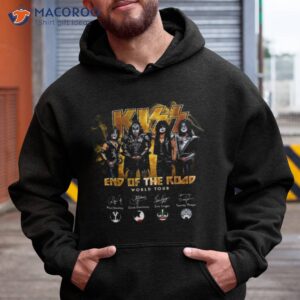 kiss end of the road world tour signatures 2023 shirt hoodie