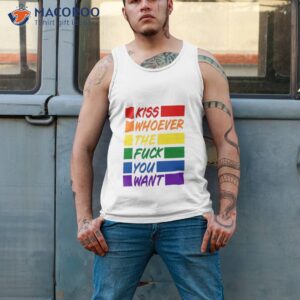 kiss whoever the fuck you want pride 2023 shirt tank top 2