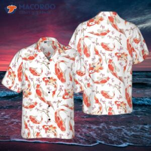 Koi Fish And Cherry Blossom Hawaiian Shirt