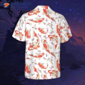 koi fish and cherry blossom hawaiian shirt 3