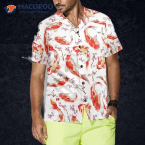 koi fish and cherry blossom hawaiian shirt 5