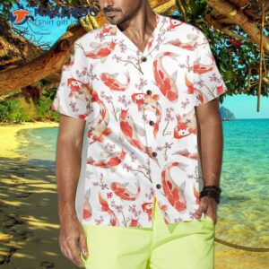 koi fish and cherry blossom hawaiian shirt 6