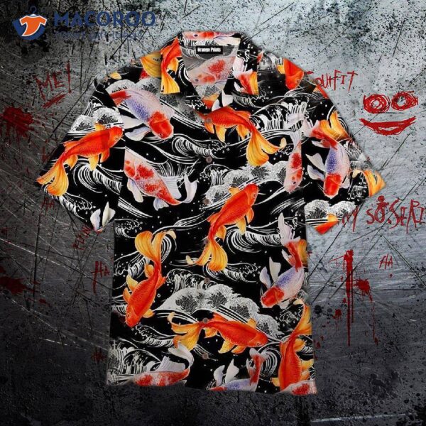 Koi Fish From Japan And Hawaiian Shirts