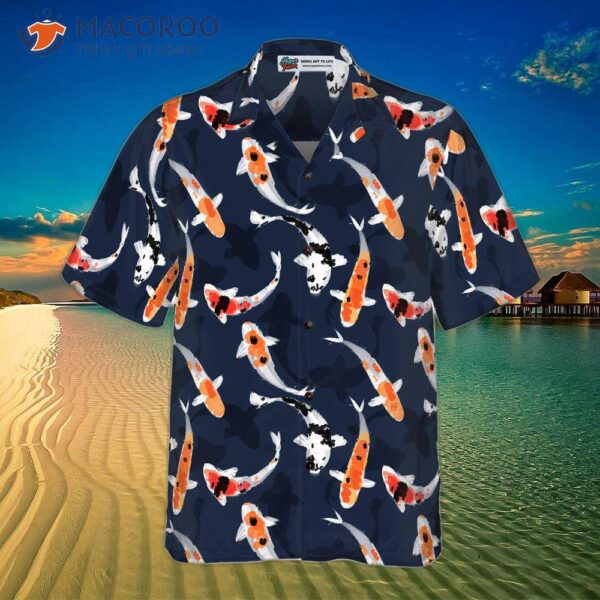 Koi Fish Pattern Version 3 Hawaiian Shirt