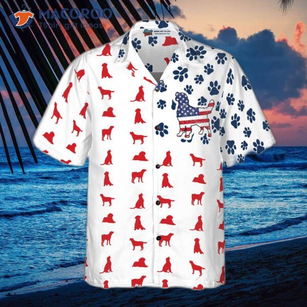 Labrador American Flag Hawaiian Shirt