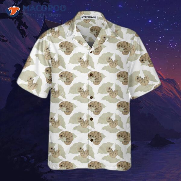 Larval Watercolor Pattern Hawaiian Shirt