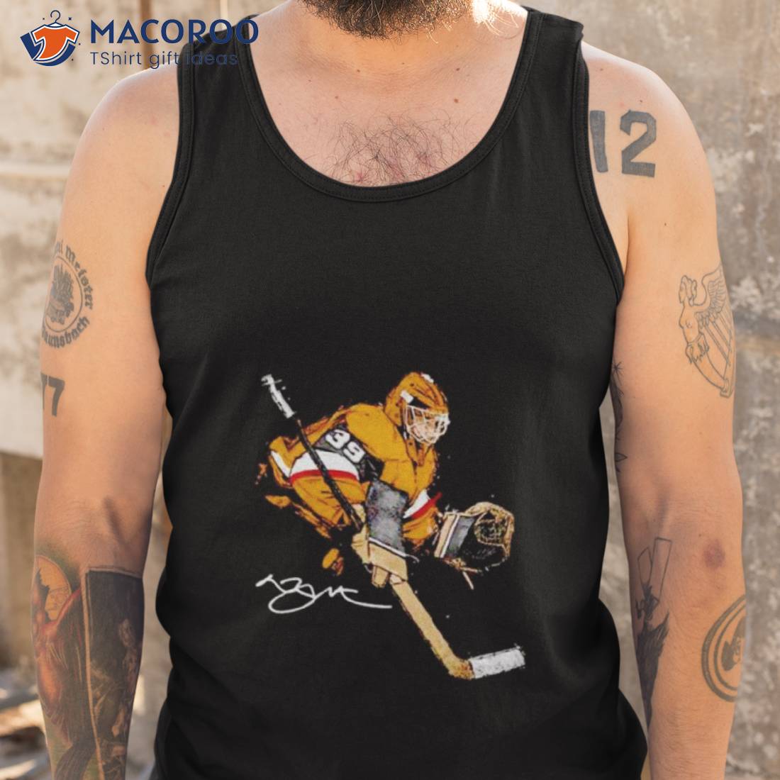 Official Laurent Brossoit Vegas Hockey Signature Illustration Shirt