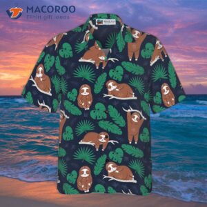 lazy sloth s hawaiian shirt 0