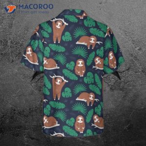 lazy sloth s hawaiian shirt 1