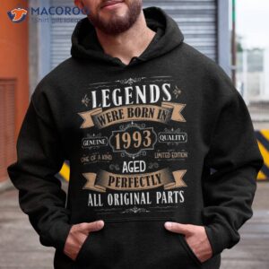 Legends Born In 1993 30th Birthday 30 Years Old Bday Shirt