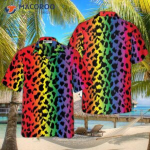 leopard print rainbow colored lgbt hawaiian shirt 2