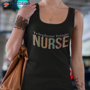 leopard telephone triage nurse print for nursing student shirt tank top 4