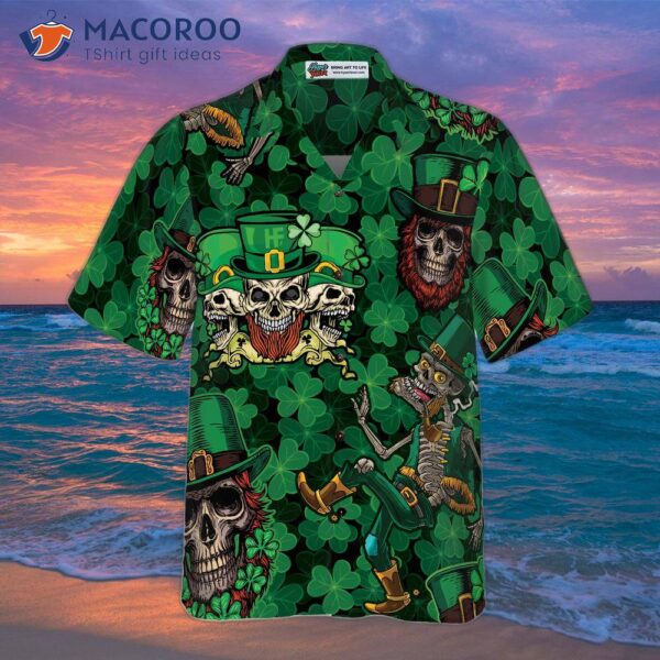 Leprechaun Skull Happy Saint Patrick’s Day Hawaiian Shirt
