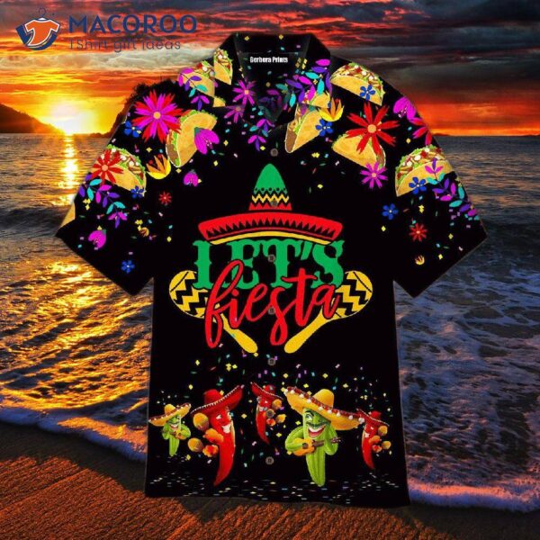 Let’s Celebrate Cinco De Mayo In Black And Red Hawaiian Shirts!