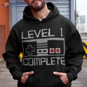 level 1 complete 1st wedding anniversary for him her shirt hoodie