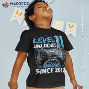 Level 11 Unlocked Awesome 2012 Video Game 11th Birthday Boy Shirt