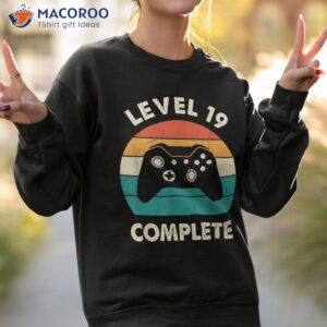 level 19 complete 19th wedding anniversary for him her funny shirt sweatshirt 2