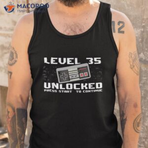 level 35 unlocked 1988 years old gamer 35th birthday shirt tank top