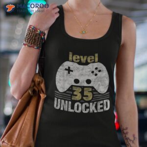 level 35 unlocked 35th birthday year old gift for gamers shirt tank top 4