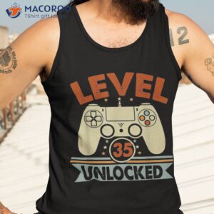 level 35 unlocked shirt video gamer 35th birthday gifts boys tank top 3