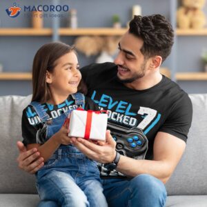 level 7 unlocked awesome 2016 video game 7th birthday boy shirt tshirt 4