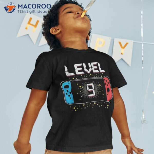 Level 9 Birthday Gaming Year Old Video Games Gift Boys Shirt