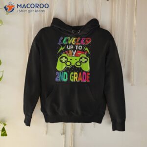 leveled up to 2nd grade gamer back school first day boys shirt hoodie