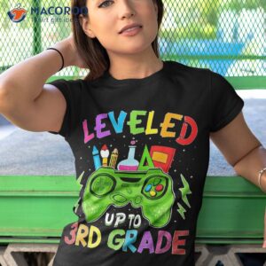 leveled up to 3rd grade gamer back school first day boys shirt tshirt 1