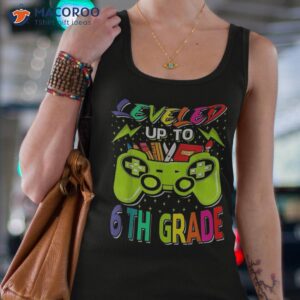 leveled up to 6th grade gamer back school first day boys shirt tank top 4