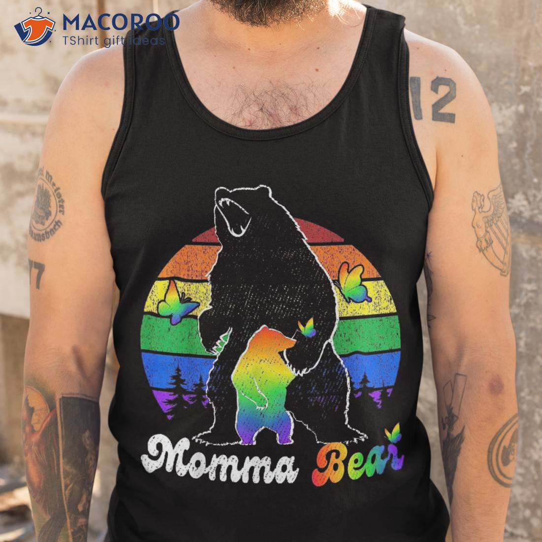 Lgbt Mama Momma Bear Gay Pride Proud Mom Mother S Day Shirt Tank Top