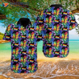 Lgbt Rainbow Rose Brilliant Hawaiian Shirts