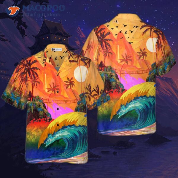 Lgbt Sunset Hawaiian Shirt