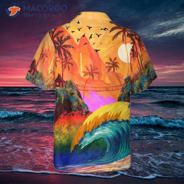 Lgbt Sunset Hawaiian Shirt