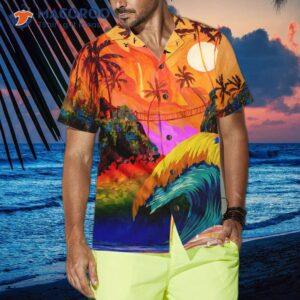 lgbt sunset hawaiian shirt 3