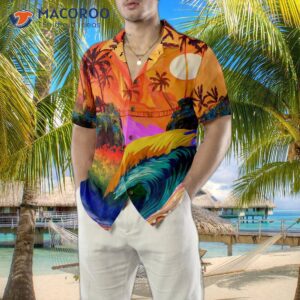 lgbt sunset hawaiian shirt 4