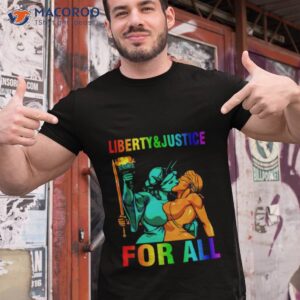 liberty n justice for all lesbian kissing statue of liberty shirt tshirt 1