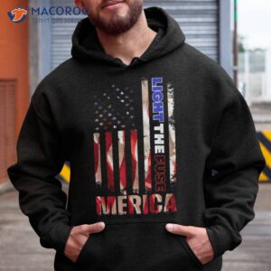 light the fuse 4th of july american flag usa funny patriotic shirt hoodie