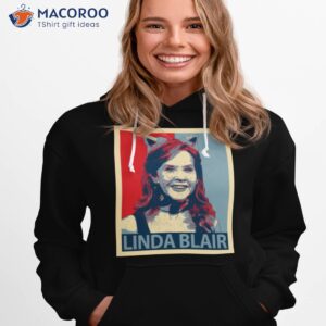 linda blair wearing cat ears shirt hoodie 1