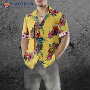 lineman pineapple seamless pattern hawaiian shirt 4