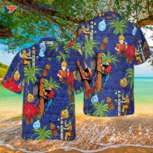 lineman proud hawaiian shirt 0