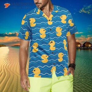 little ducks on the water hawaiian shirt 0
