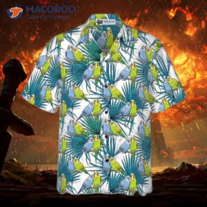 little green parrot hawaiian shirt for 3