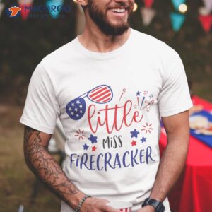 Little Miss Firecracker 4th Of July Girl Toddler Outfit 2023 Shirt