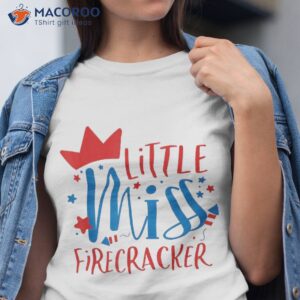 Little Miss Firecracker 4th Of July Toddler Girl Outfits Shirt
