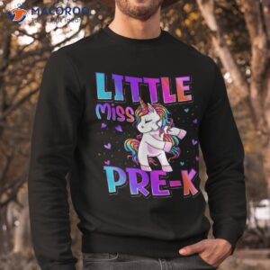 little miss pre k shirt unicorn back to school girls sweatshirt