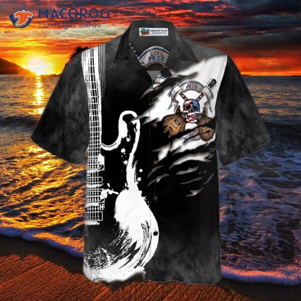 Live Free Or Die Guitar Hawaiian Shirt