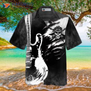 live free or die guitar on smoke hawaiian shirt 4