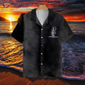 live rock and roll black smoke guitar hawaiian shirt 2