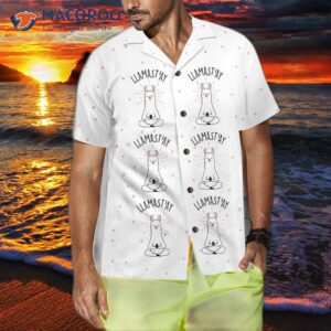 llama stay alpaca hawaiian shirt funny meditating shirt 3