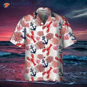 lobster and marine pattern hawaiian shirt unique print shirt for adults 2